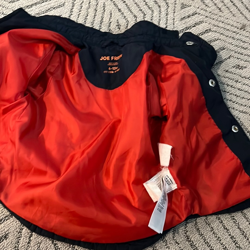Joe Fresh baby winter Jacket button down red and navy .🍼❄️